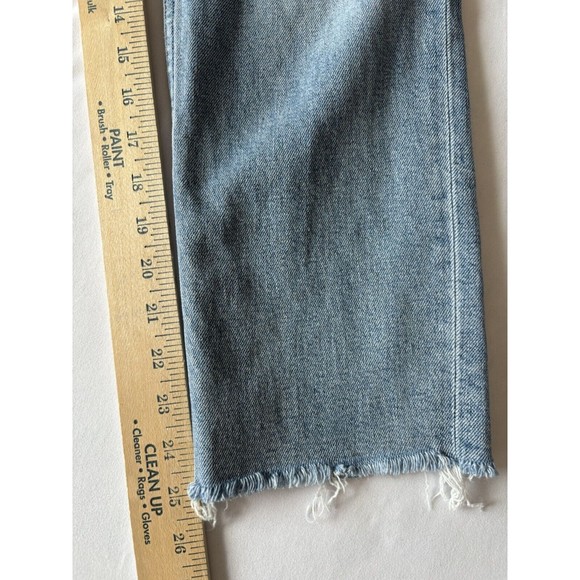 Redone Jeans Womens 25 Stove‎ Pipe High Rise Straight Leg Ankle Frayed Hem 70s - Picture 4 of 12